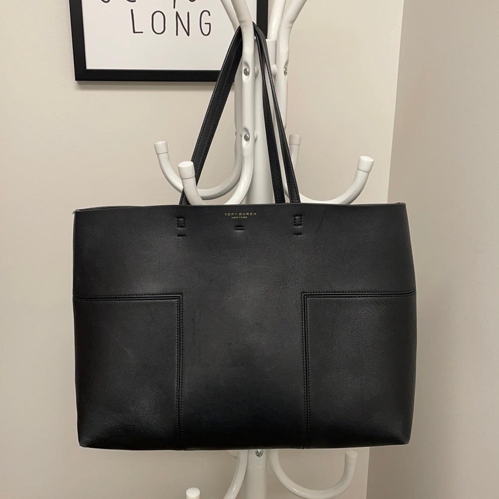 Tory Burch Block-T Leather Tote